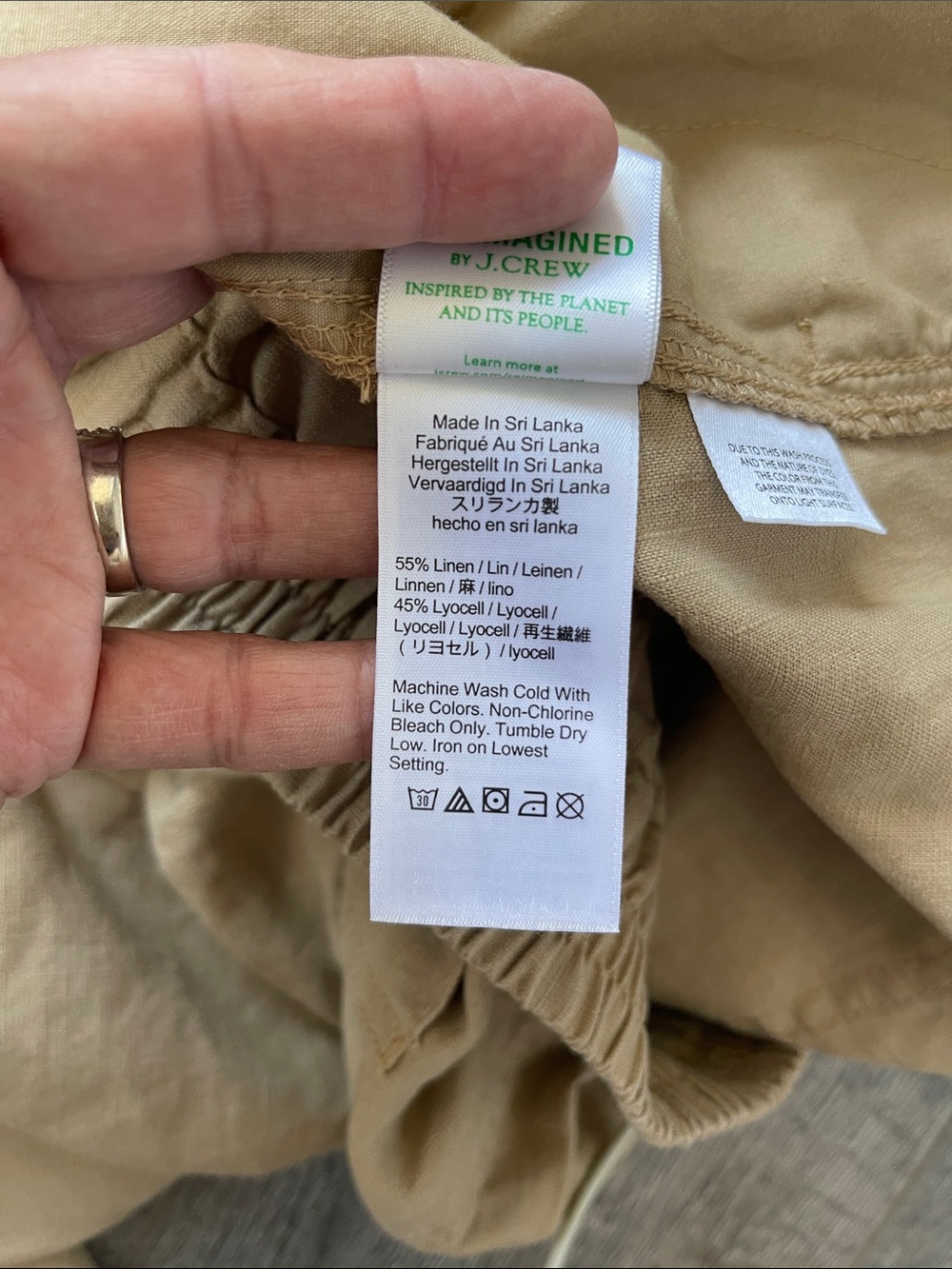 J. Crew Casual Drawstring Linen-Blend Trousers - Beige - Picture 12 of 14